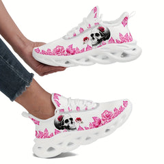 Skull & Rose Lightweight Breathable High Top Running Shoes