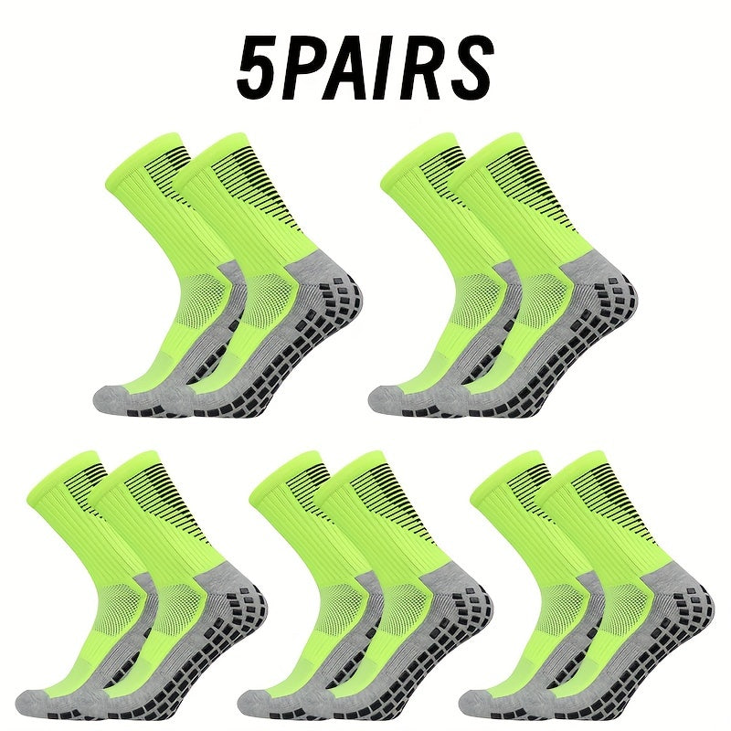Breathable Football Socks Non-slip Silicone Mid-calf Training Socks