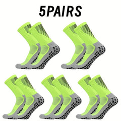 Breathable Football Socks Non-slip Silicone Mid-calf Training Socks