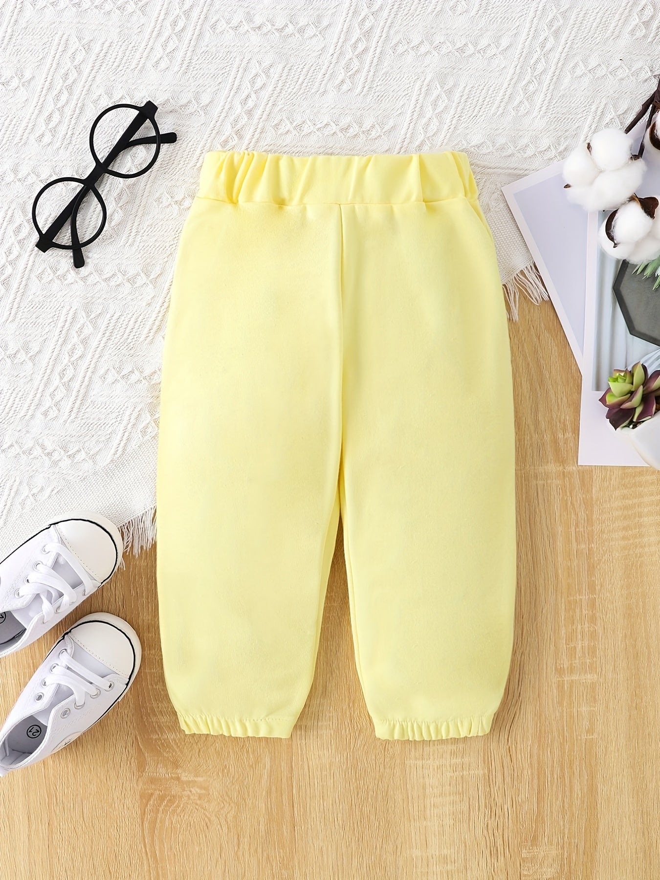 Baby Girls Casual Heart Graphic Trousers