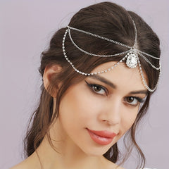 Silver Crystal Headband Tiara Bridal Hairband