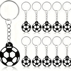6pcs Football Keychain PVC Soft Rubber Soccer Ball Toy