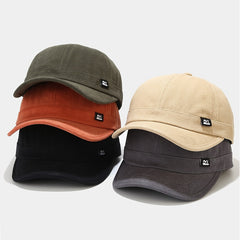 Short Brim Classic Baseball Cap Vintage Solid Casual Dad Hat Lightweight