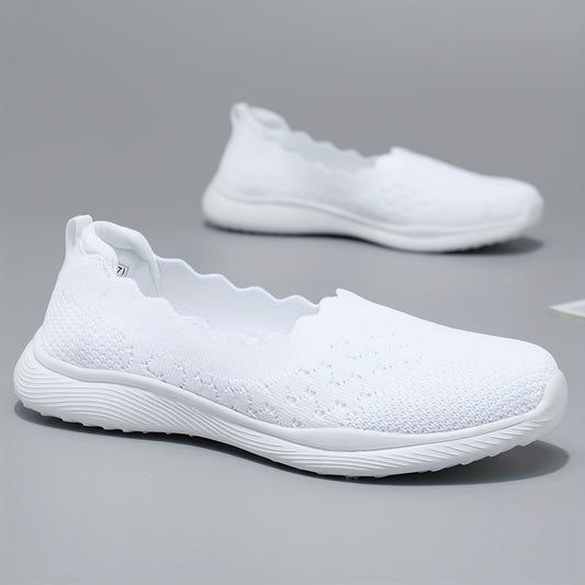 Women's Solid Low Top Walking Shoes Lightweight Casual Sport Shoes
