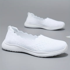 Women's Solid Low Top Walking Shoes Lightweight Casual Sport Shoes