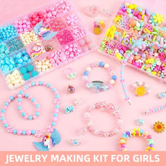 Colorful Beads Jewelry Making Kit For Girls with Snap Beads