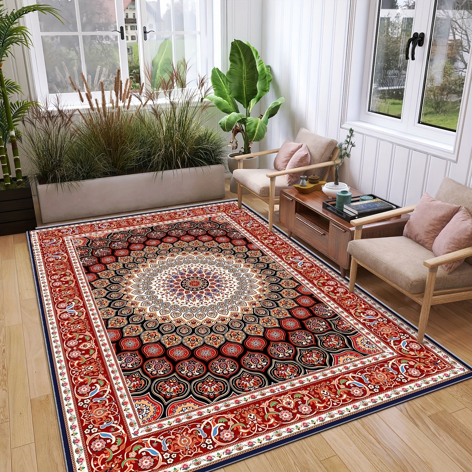 Vintage Bohemian Area Rug Large Soft Living Room Bedroom Rug