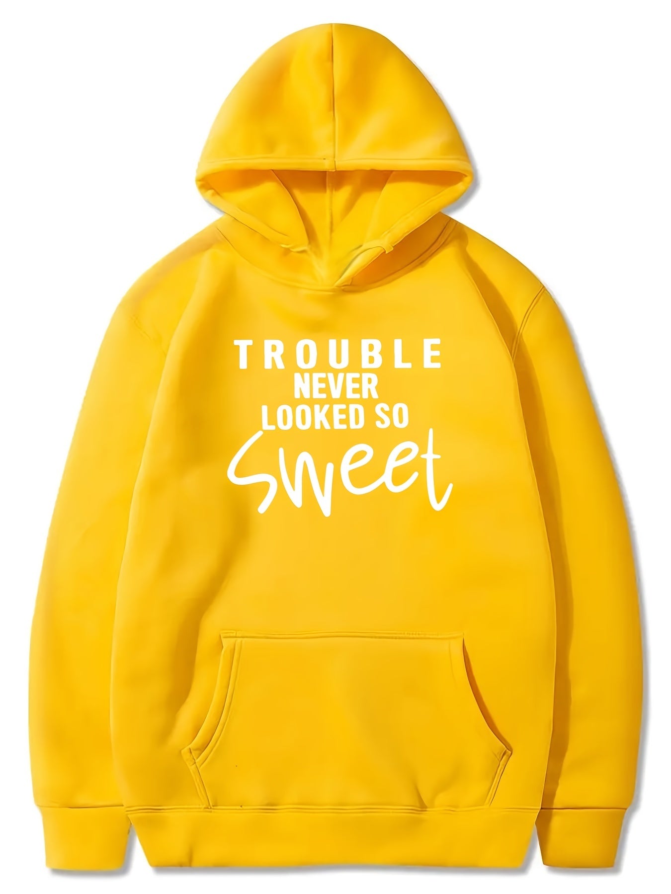 Girls Sweet Trouble Print Hooded Sweatshirt