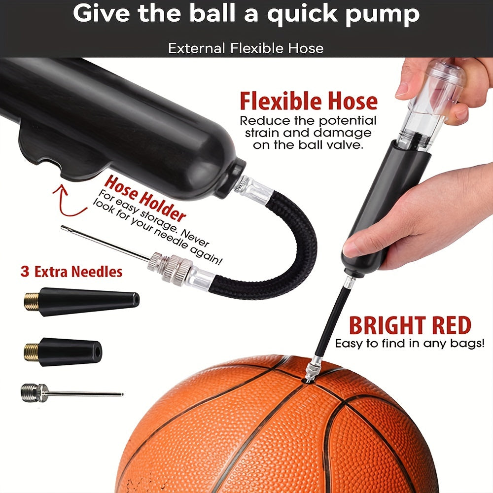 Multifunctional 8-inch Ball Pump for Basketball, Football & Volleyball