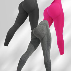3 Pack of High Waisted Butt Lifting Workout Leggings