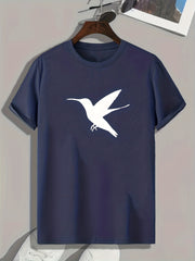 Bird Pattern Men's Sports T-Shirt Graphic Tee Summer Outdoor Clothes