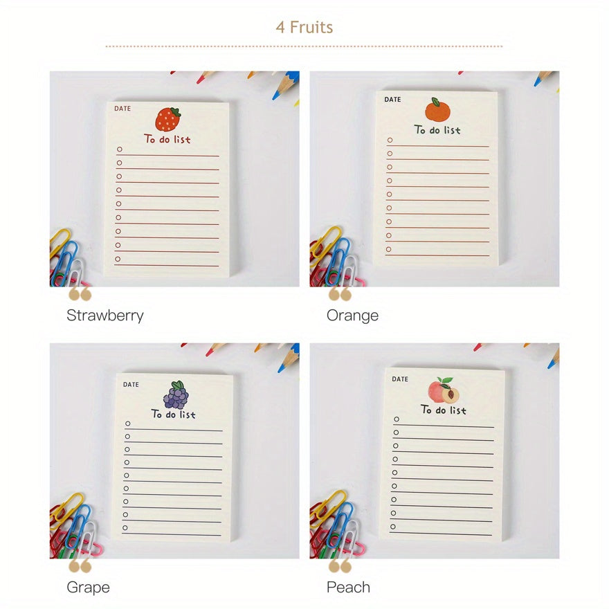 200pcs Bear Sticky Notes Fruit Sticky Notes Paper