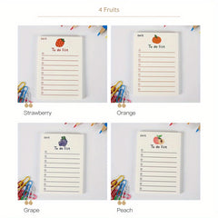 200pcs Bear Sticky Notes Fruit Sticky Notes Paper