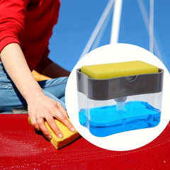 Dish Soap Dispenser with Sponge Holder - Soap Pump and Caddy