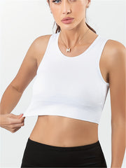 Breathable Mesh Racerback Sports Bra for Women