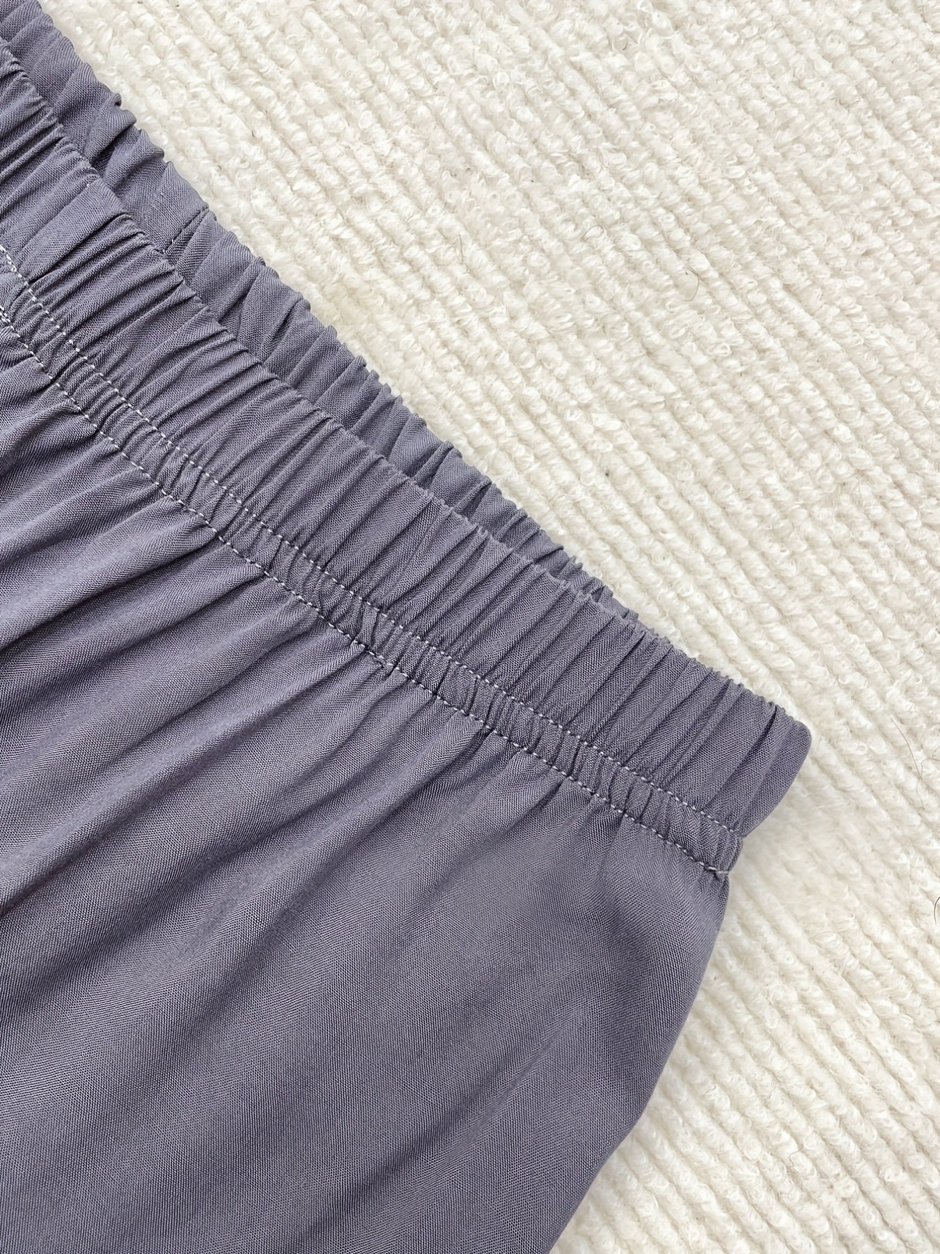 Solid High Waist Comfy Lantern Pants