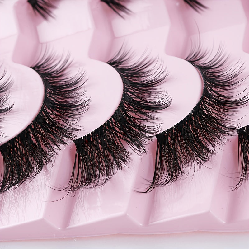 7 Pairs Fox Eye Lashes Little Devil Style Natural Volume