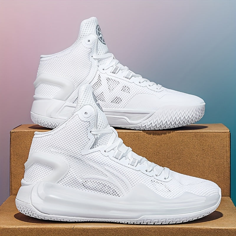 Men's Mesh Lace-up Sneakers for Running Basketball Gym