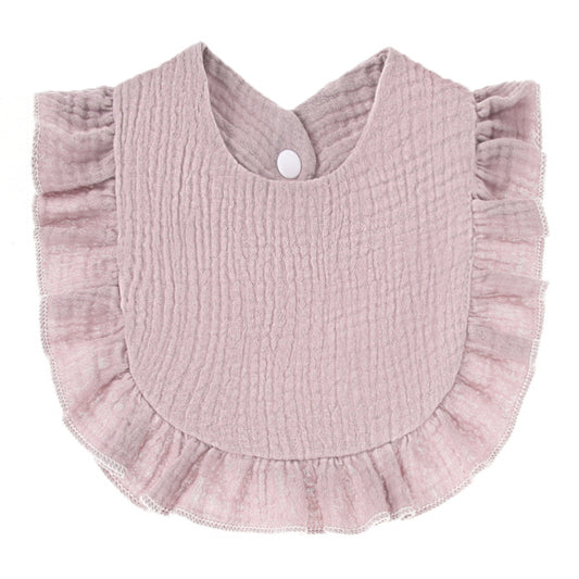 Cute Baby Ruffle Trim Bib - Ideal for Little Ones