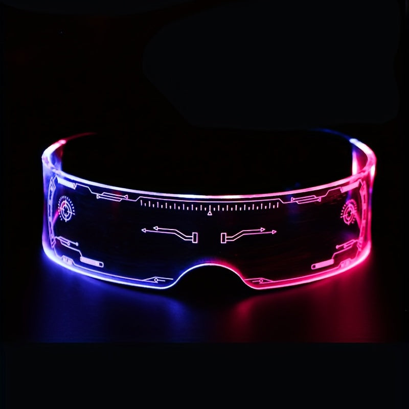 Cyberpunk LED Luminous Glasses Men's Party Costume Accessories