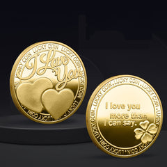 Love Pattern Lucky Coins For Men Women