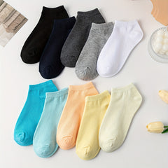 10 Pairs Soft Lightweight Low Cut Ankle Socks Women's Stockings & Hosiery