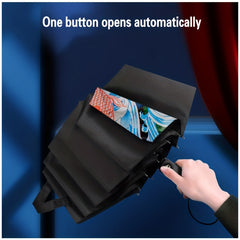 Koi Pattern UV Protection Sunshade Umbrella Automatic Folding