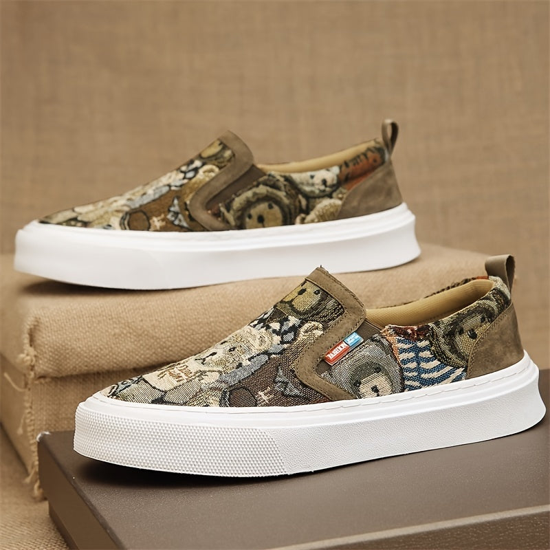 Men's Breathable Slip On Loafer Shoes Lightweight Non slip Shoes