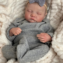 19" 49cm Reborn Doll Sleeping Doll Artificial Volumetric Skin Tone Hand Painted