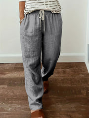 Minimalist Drawstring Wide Leg Pants Women