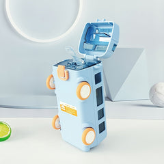 500ml Bus Shape Water Bottle with Straw