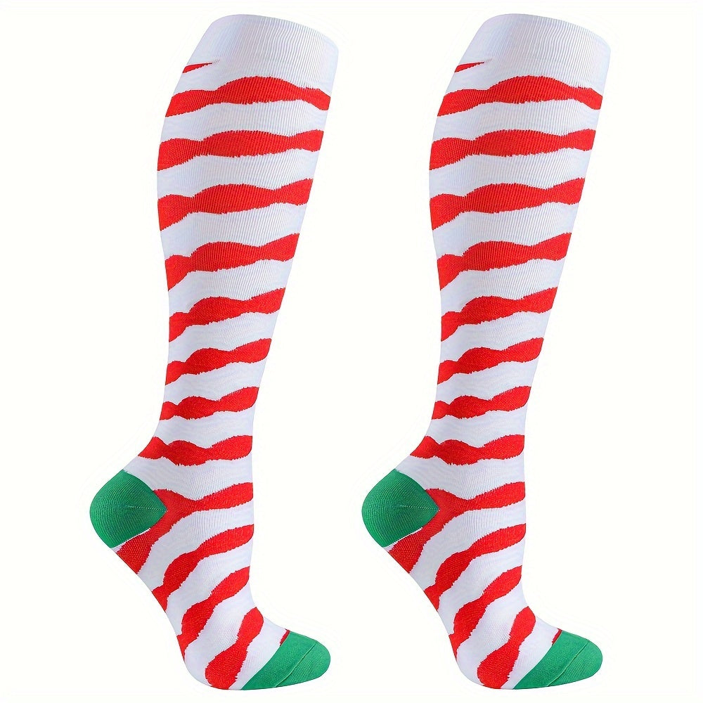 6 Pairs Christmas Compression Socks 20-30mmHg for Women & Men