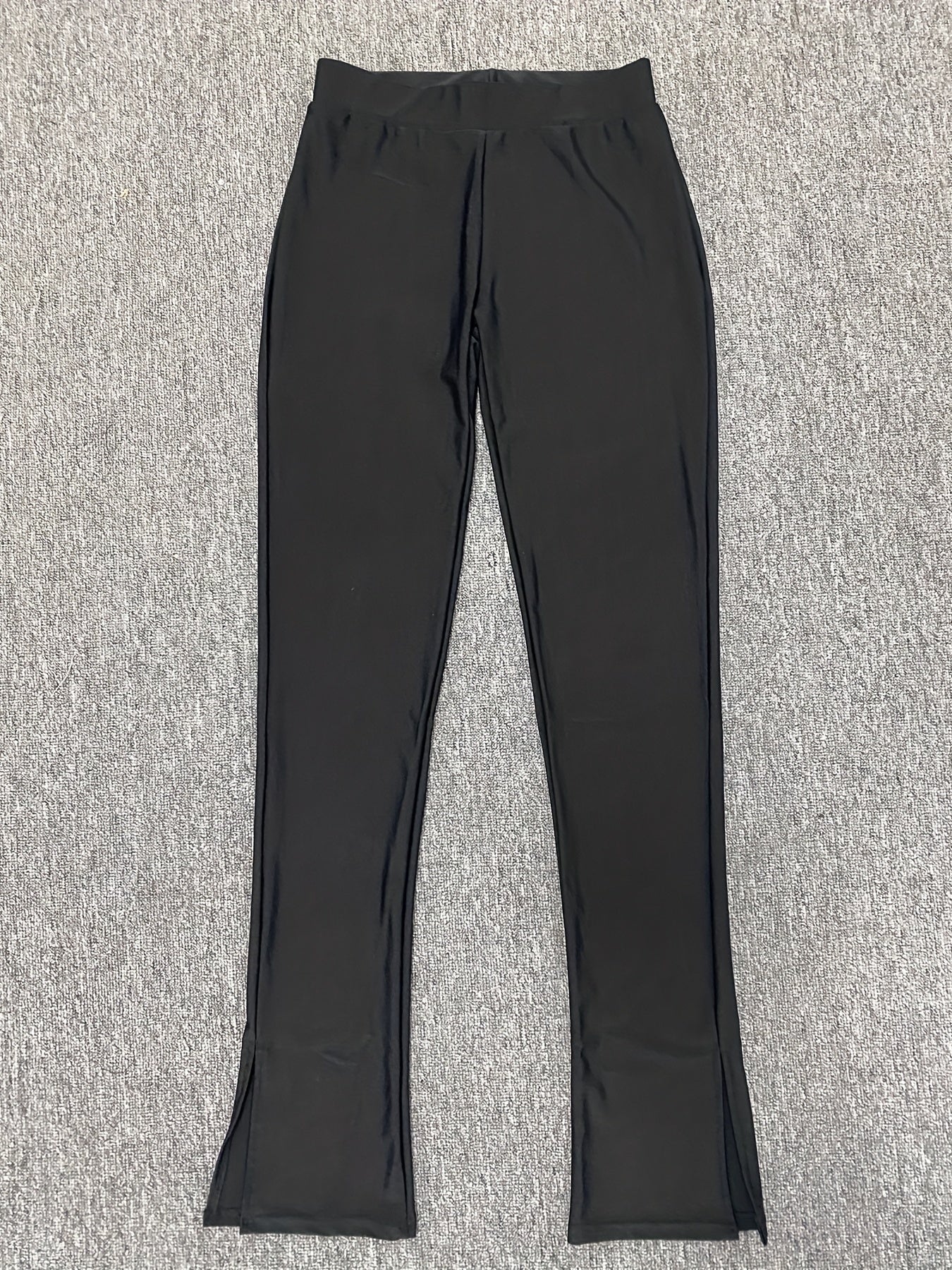 Split Skinny Stretchy Leggings Solid Leggings Women's Clothing