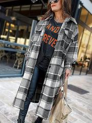 Plaid Shirt Jacket Button Up Casual Shacket for Spring & Fall