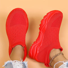 Women's Breathable Knit Slip On Sneakers Lightweight Running Shoes