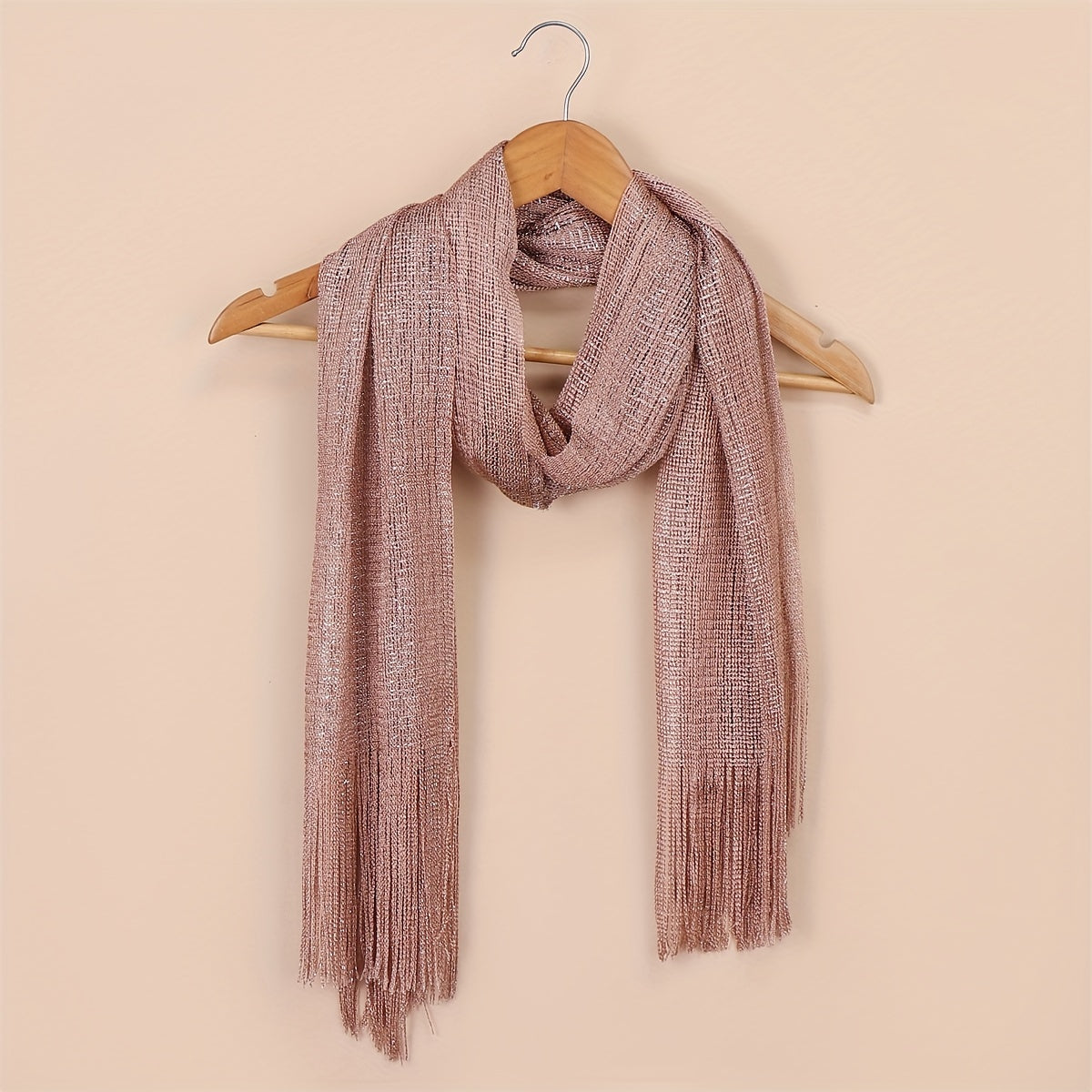 Elastic Fringed Shawls And Wraps For Evening Wear
