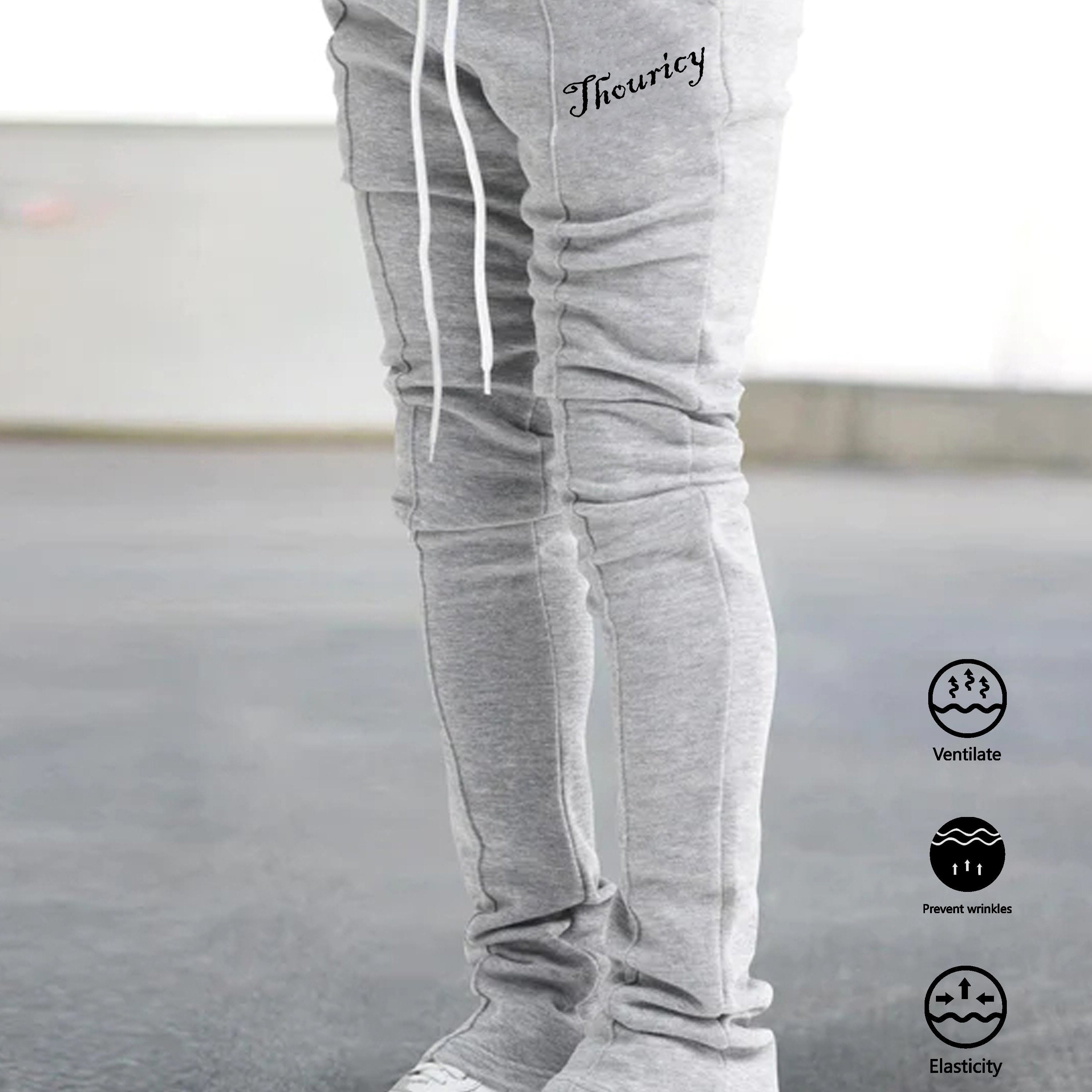 Comfy Bell Bottomed Pants Men's Casual Stretch Hip Hop Joggers