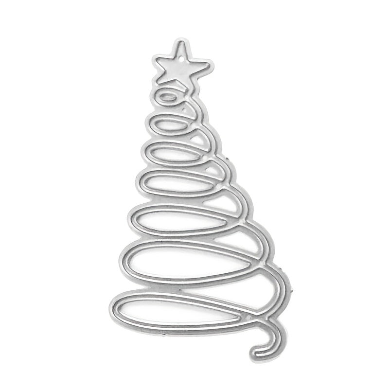 1pc Christmas Tree Metal Cutting Dies Happy Year Decoration Stencils DIY
