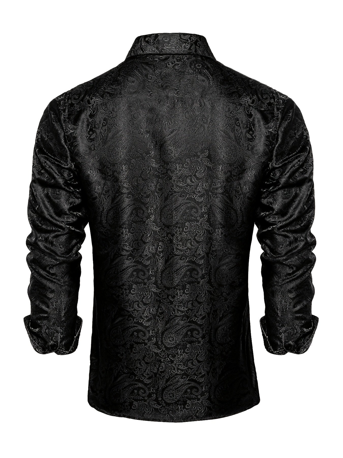 Paisley Print Men's Casual Button Up Long Sleeve Shirt