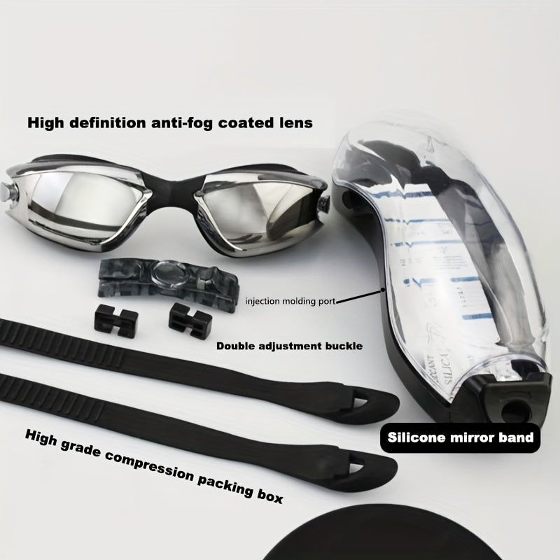 Silicone Swimming Goggles Set - Safe & Stylish Pool Gear