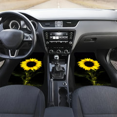 4pcs 3D Sunflower Car Floor Mats - Water Absorbent, Non-Slip, Stain Resistant