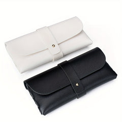 Men's PVC Leather Glasses Case Soft Bag for Outgoing