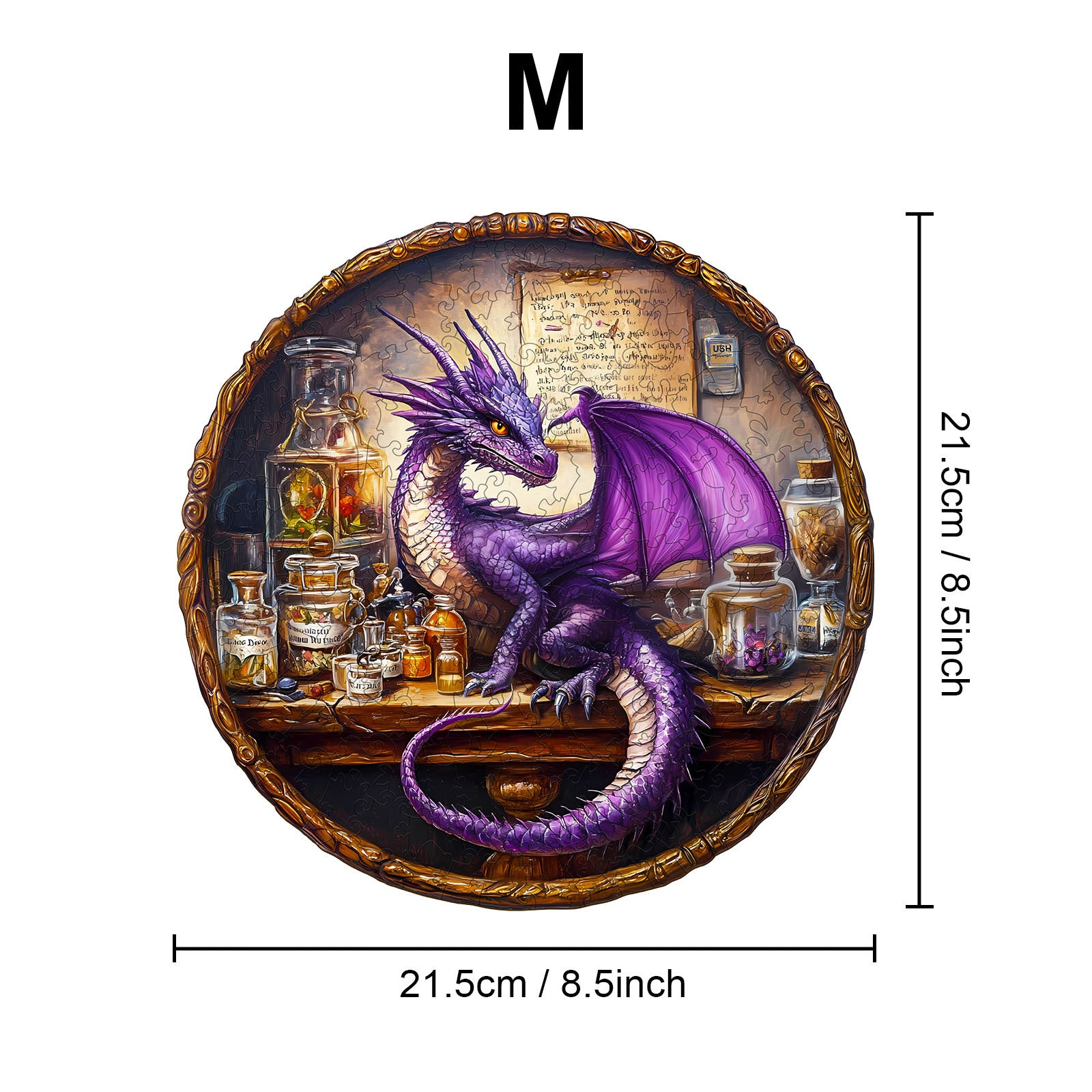Magic Dragon Wooden Jigsaw Puzzle Creative Animal Shape Puzzle