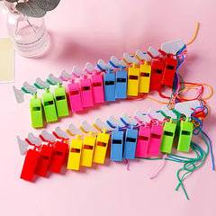 24pcs Colorful Whistles for Concert Party Referee Props