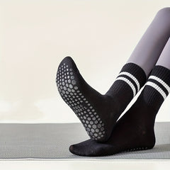 Non-slip Yoga Socks Mid-calf Cotton Fitness Dance Sports Socks