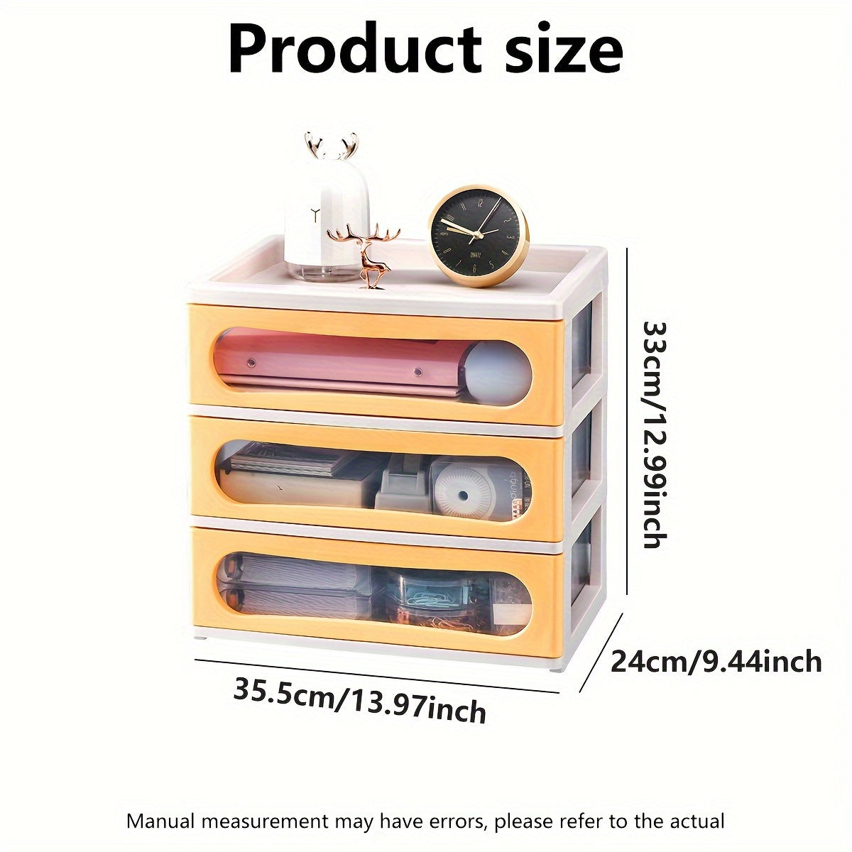 Desk Organizer Storage Box Plastic Drawer Style Storage Box Desktop Office Suppl