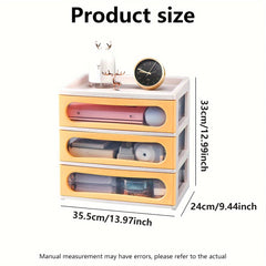 Desk Organizer Storage Box Plastic Drawer Style Storage Box Desktop Office Suppl