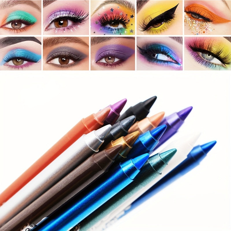 14-Color Eyeliner & Eyeshadow Pen, Sweat-Proof, Smudge-Proof, Matte Finish