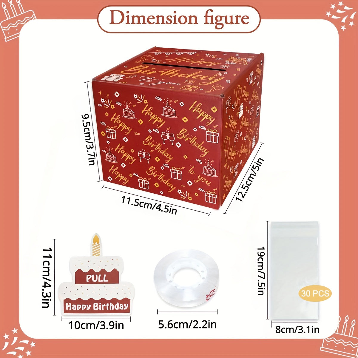 Pull-Out Birthday Money Box - Fun Way to Gift Cash