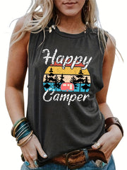 Women's Letter Print Tank Top for Summer